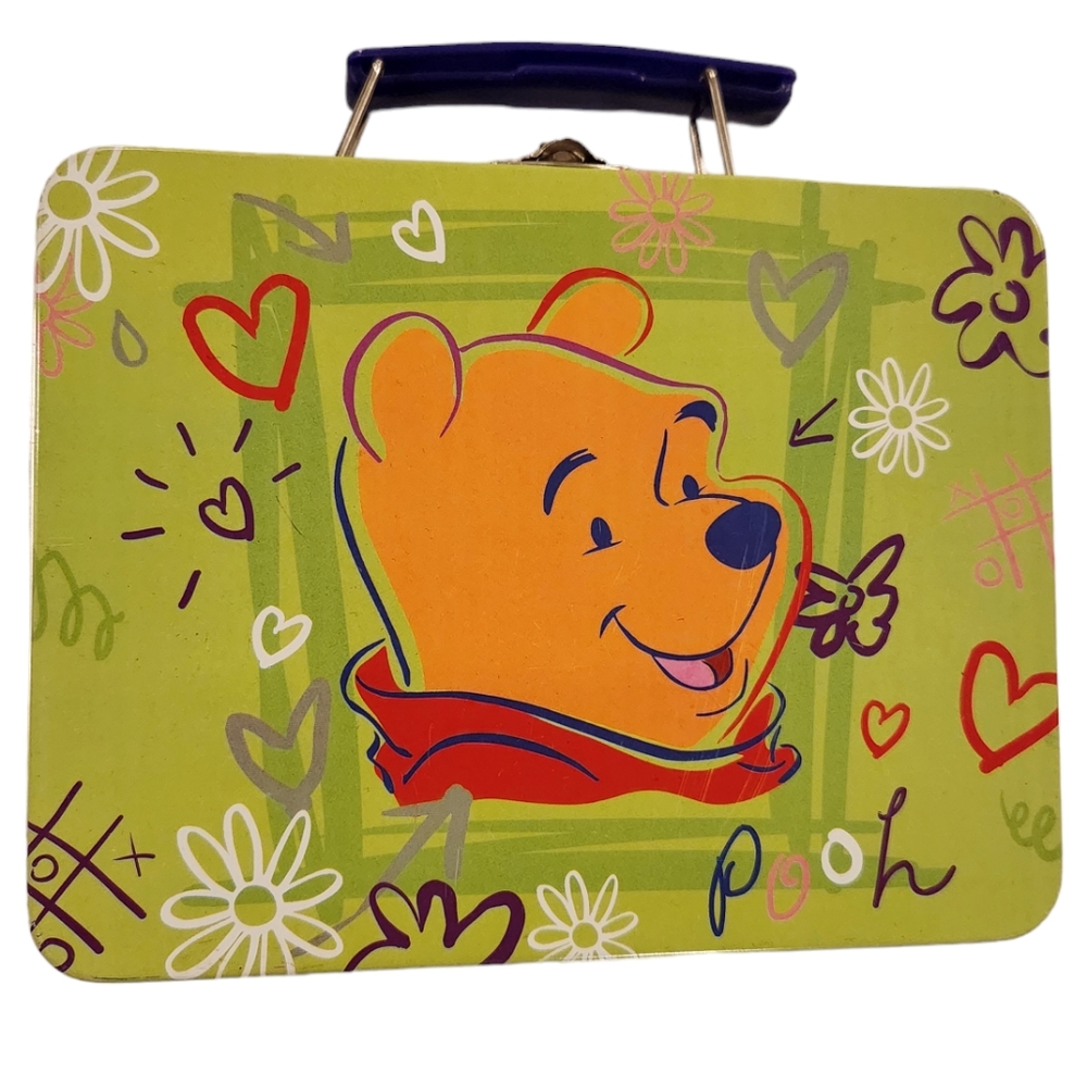 Vintage Disney's Winnie the Pooh Metal Lunchbox - Tin